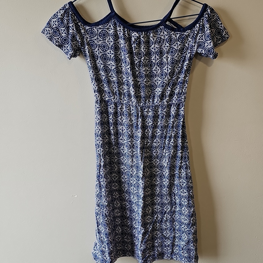 Old Navy Small Blue and White Patterned Dress